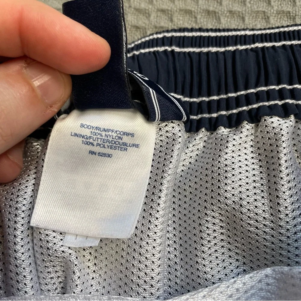 Lands End Swim Trunks Small Men’s Cargo Surf Navy Blue With Mesh Liner